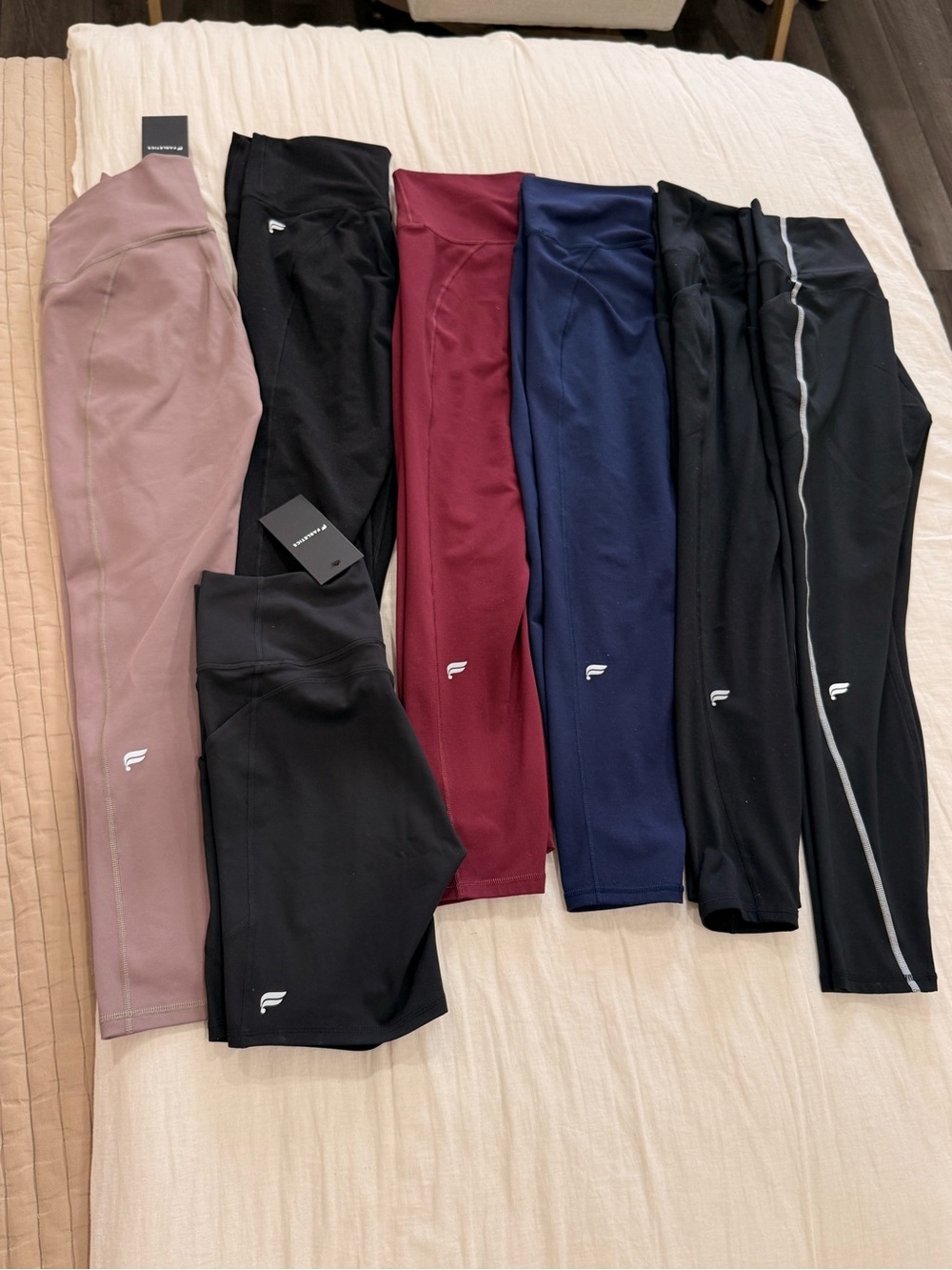 Fabletics bundle set: 6 leggings and 1 shorts. PureLuxe and powerhold